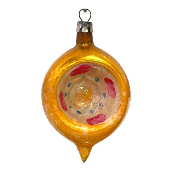 Vintage Shiny Brite Indent Poland Teardrop Lantern Glass Christmas Ornament Set - Picture 9 of 12